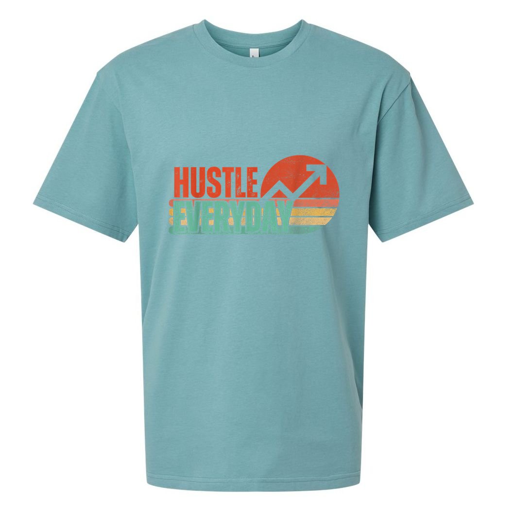Hustle Everyday Work Hard Successful Entrepreneur Sueded Cloud Jersey T-Shirt