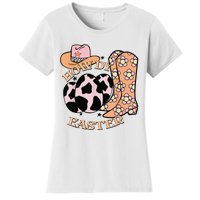 Howdy Easter Western Cow Boots Easter Egg Cowhide Women's T-Shirt