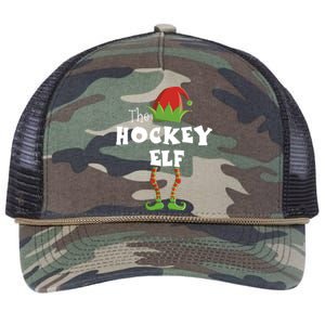 Hockey Elf Xmas Pajama Meaningful Gift Retro Rope Trucker Hat Cap