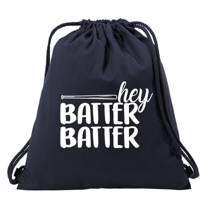 Hey Batter Batter Drawstring Bag