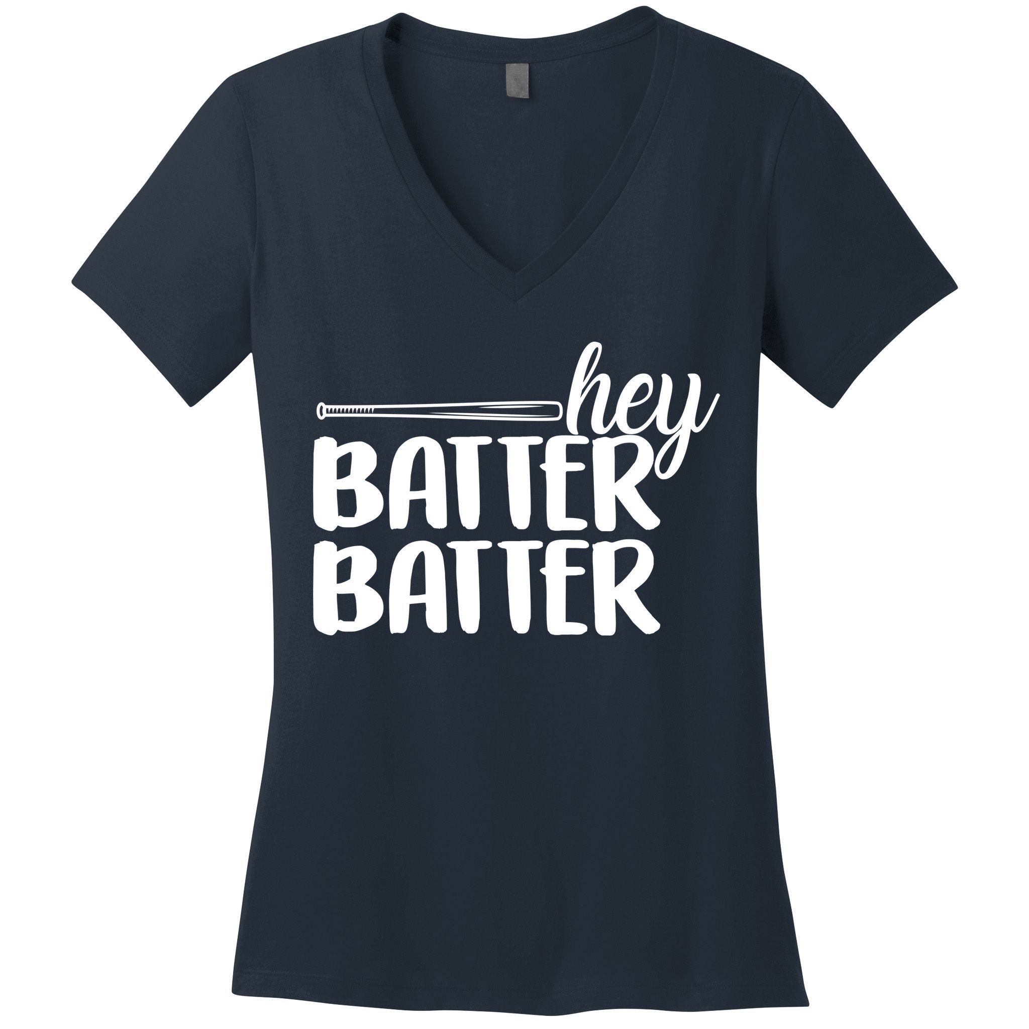 Hey Batter Batter Women's V-Neck T-Shirt