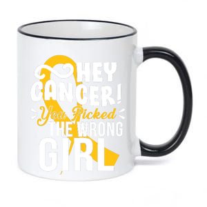 Hey Cancer You Picked The Wrong Girl 11oz Black Color Changing Mug