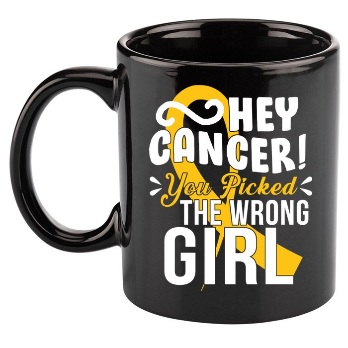 Hey Cancer You Picked The Wrong Girl 11oz C Handle Ceramic Mug