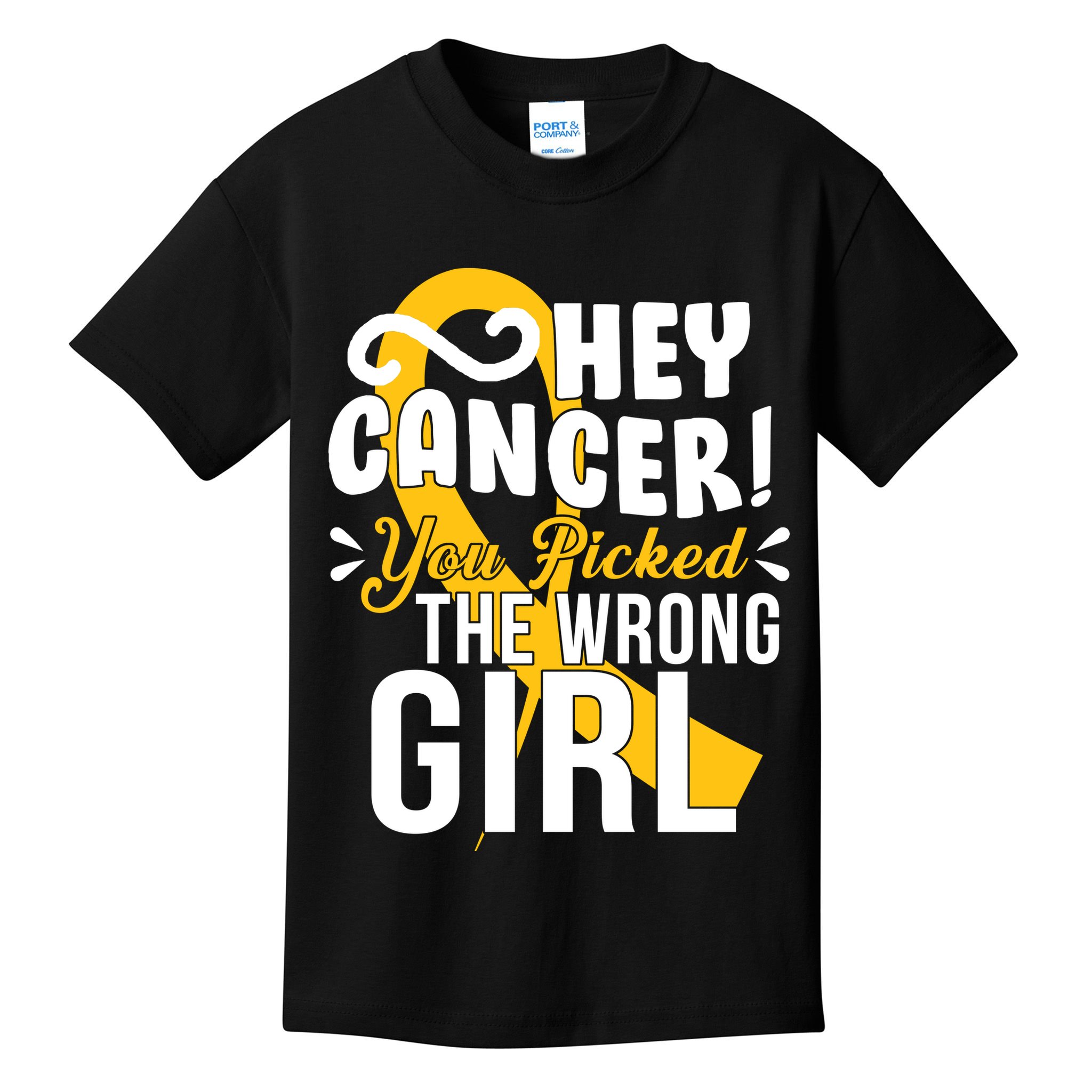Hey Cancer You Picked The Wrong Girl Kids T-Shirt