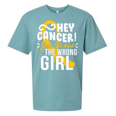 Hey Cancer You Picked The Wrong Girl Sueded Cloud Jersey T-Shirt