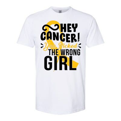 Hey Cancer You Picked The Wrong Girl Softstyle CVC T-Shirt