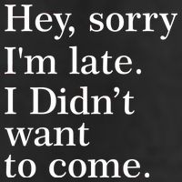 Hey, Sorry I'm Late. I Didn't Want To Come. 12oz Stainless Steel Coffee Mug