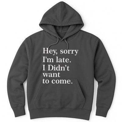 Hey, Sorry I'm Late. I Didn't Want To Come. Hoodie