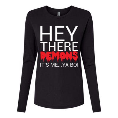 Hey There Demons It's Me Ya Bo! Womens Cotton Relaxed Long Sleeve T-Shirt