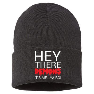 Hey There Demons It's Me Ya Bo! Sustainable Knit Beanie