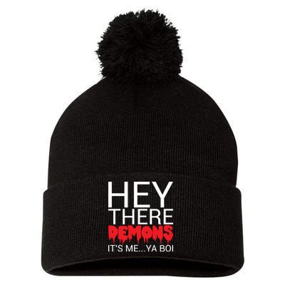 Hey There Demons It's Me Ya Bo! Pom Pom 12in Knit Beanie