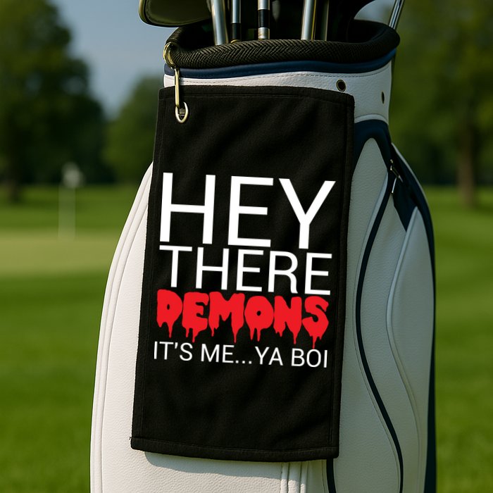 Hey There Demons It's Me Ya Bo! Golf Towel