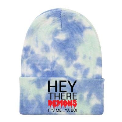 Hey There Demons It's Me Ya Bo! Tie Dye 12in Knit Beanie