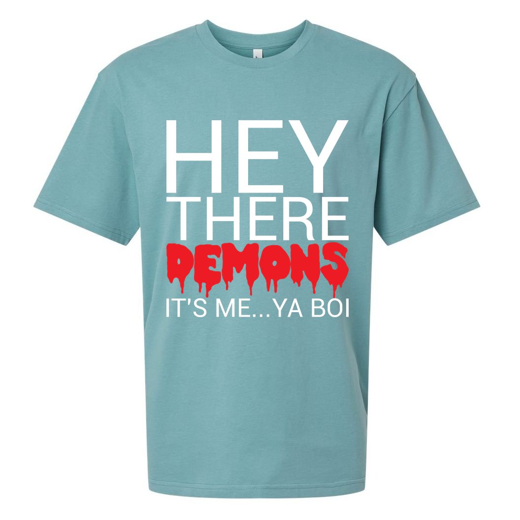 Hey There Demons It's Me Ya Bo! Sueded Cloud Jersey T-Shirt