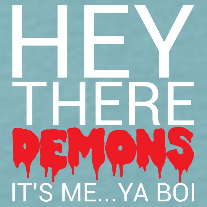 Hey There Demons It's Me Ya Bo! Sueded Cloud Jersey T-Shirt