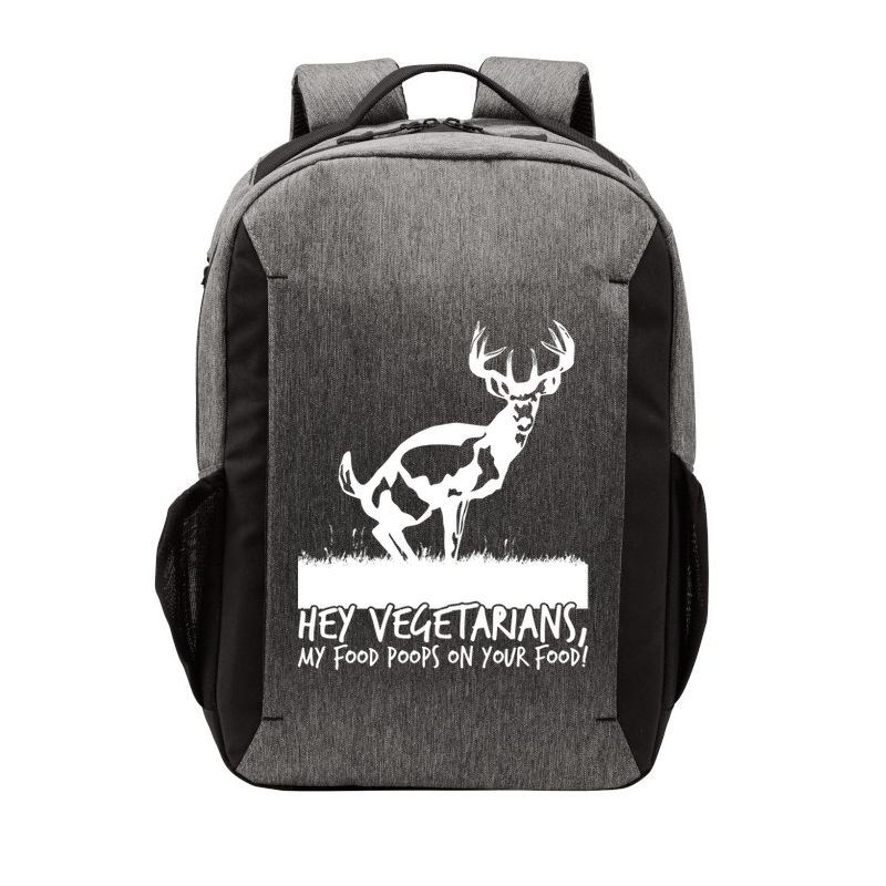 Hey Vegetarian My Food Poops On Your Food Vector Backpack