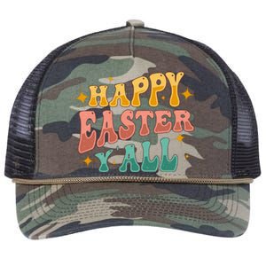 Happy Easter Y_all Retro Rope Trucker Hat Cap