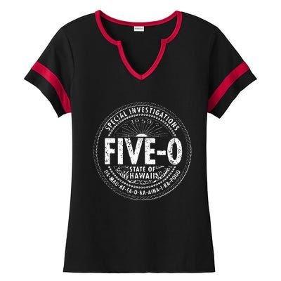 Hawaii Five 0 H50 Hawaii 50s Vintage 1959 Ladies Halftime Notch Neck Tee