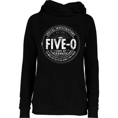 Hawaii Five 0 H50 Hawaii 50s Vintage 1959 Womens Funnel Neck Pullover Hood