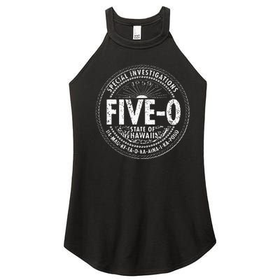 Hawaii Five 0 H50 Hawaii 50s Vintage 1959 Women's Perfect Tri Rocker Tank