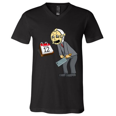 Hilarious Friday 12th Funny Horror Movie Parody V-Neck T-Shirt