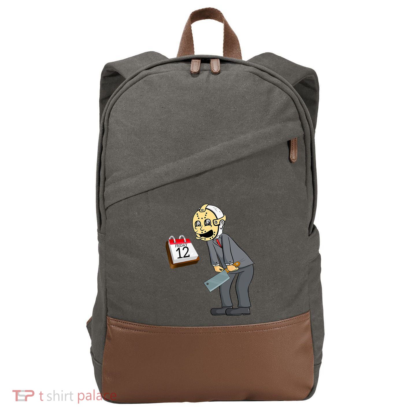 Hilarious Friday 12th Funny Horror Movie Parody Cotton Canvas Backpack