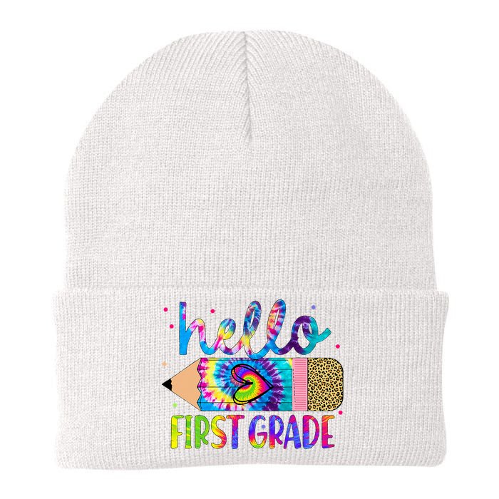 Hello First 1st Grade Back To School Teachers Knit Cap Winter Beanie