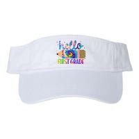 Hello First 1st Grade Back To School Teachers Valucap Bio-Washed Visor