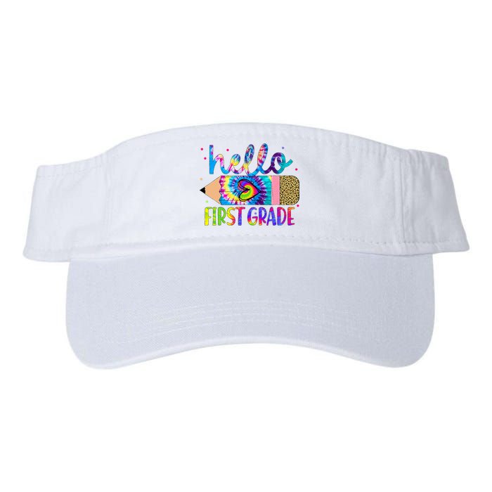 Hello First 1st Grade Back To School Teachers Valucap Bio-Washed Visor