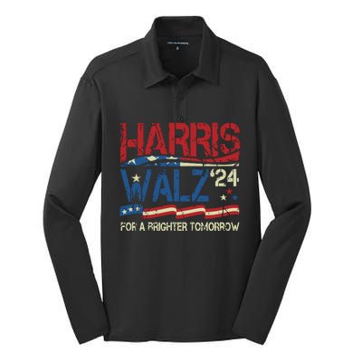 Harriswaltz Forward 2024 Kamalaharris Forward Silk Touch Performance Long Sleeve Polo