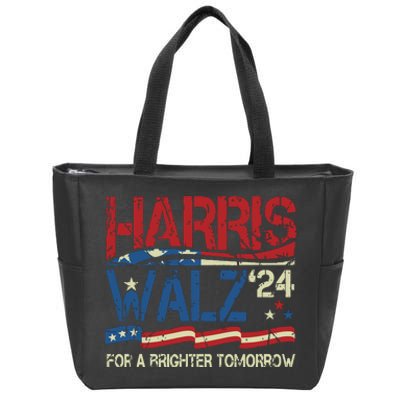 Harriswaltz Forward 2024 Kamalaharris Forward Zip Tote Bag