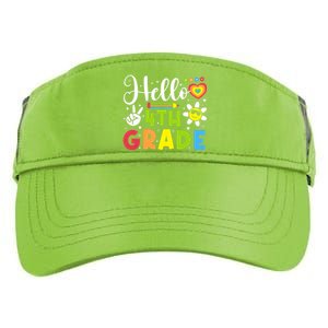 Hello Fourth 4th Grade Happy First Day Of School Adult Drive Performance Visor