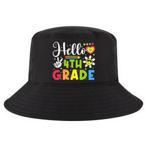 Hello Fourth 4th Grade Happy First Day Of School Cool Comfort Performance Bucket Hat