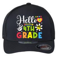 Hello Fourth 4th Grade Happy First Day Of School Flexfit Unipanel Trucker Cap