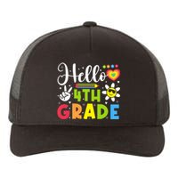 Hello Fourth 4th Grade Happy First Day Of School Yupoong Adult 5-Panel Trucker Hat