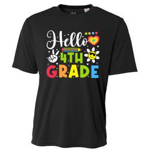 Hello Fourth 4th Grade Happy First Day Of School Cooling Performance Crew T-Shirt