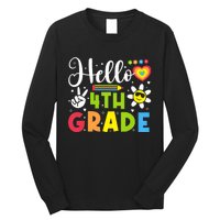 Hello Fourth 4th Grade Happy First Day Of School Long Sleeve Shirt