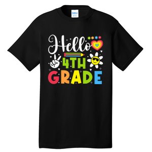 Hello Fourth 4th Grade Happy First Day Of School Tall T-Shirt