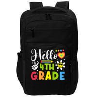 Hello Fourth 4th Grade Happy First Day Of School Impact Tech Backpack