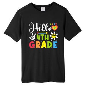 Hello Fourth 4th Grade Happy First Day Of School Tall Fusion ChromaSoft Performance T-Shirt