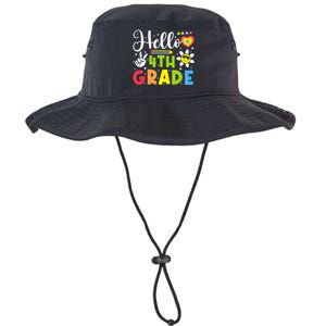 Hello Fourth 4th Grade Happy First Day Of School Legacy Cool Fit Booney Bucket Hat