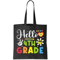 Hello Fourth 4th Grade Happy First Day Of School Tote Bag