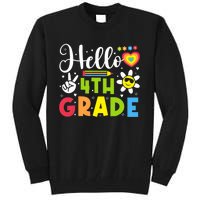 Hello Fourth 4th Grade Happy First Day Of School Tall Sweatshirt