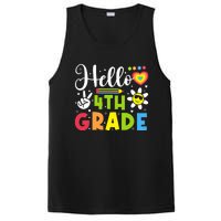 Hello Fourth 4th Grade Happy First Day Of School PosiCharge Competitor Tank