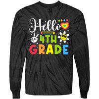 Hello Fourth 4th Grade Happy First Day Of School Tie-Dye Long Sleeve Shirt