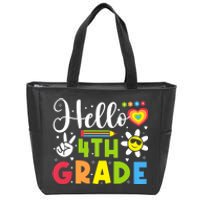 Hello Fourth 4th Grade Happy First Day Of School Zip Tote Bag