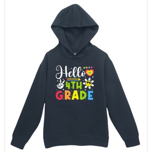 Hello Fourth 4th Grade Happy First Day Of School Urban Pullover Hoodie