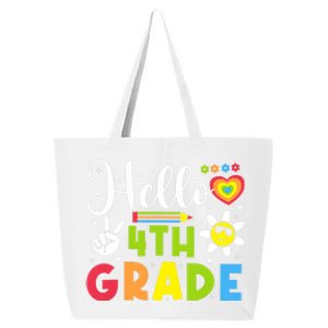 Hello Fourth 4th Grade Happy First Day Of School 25L Jumbo Tote