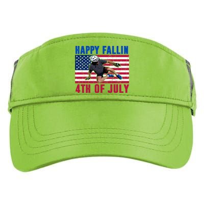 Happy Fallen 4th Of July Funny Joe Biden Bicycle Adult Drive Performance Visor