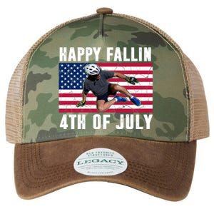 Happy Fallen 4th Of July Funny Joe Biden Bicycle Legacy Tie Dye Trucker Hat